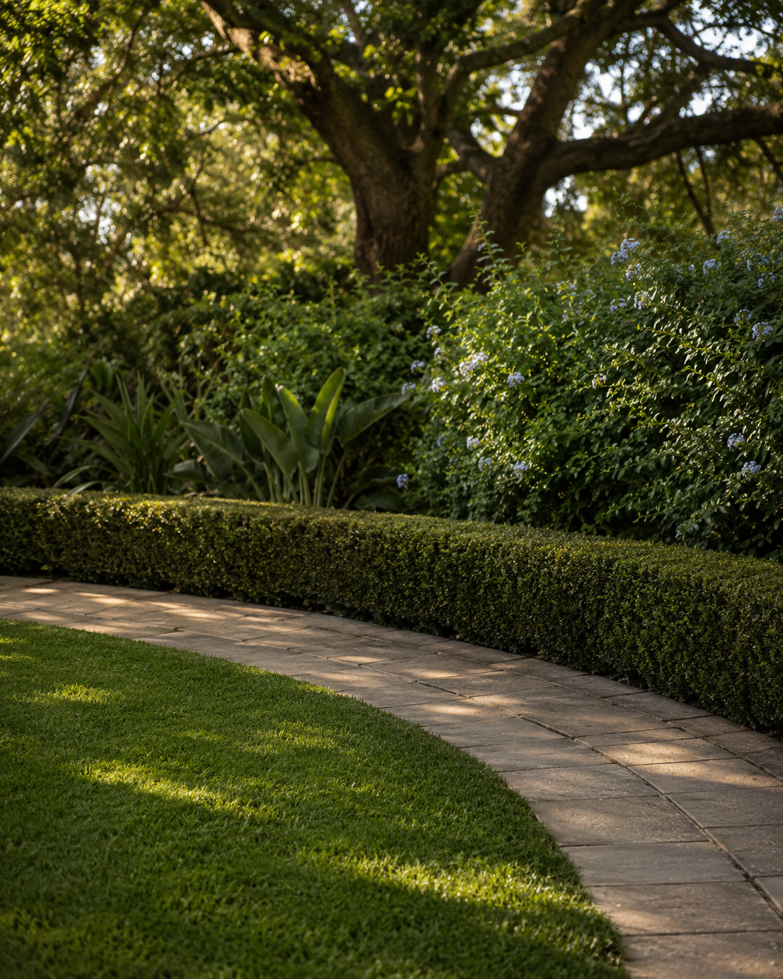 A quiet, well-kept corner of a Highveld garden